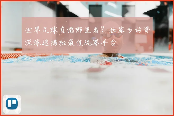 世界足球直播哪里看？独家专访资深球迷揭秘最佳观赛平台